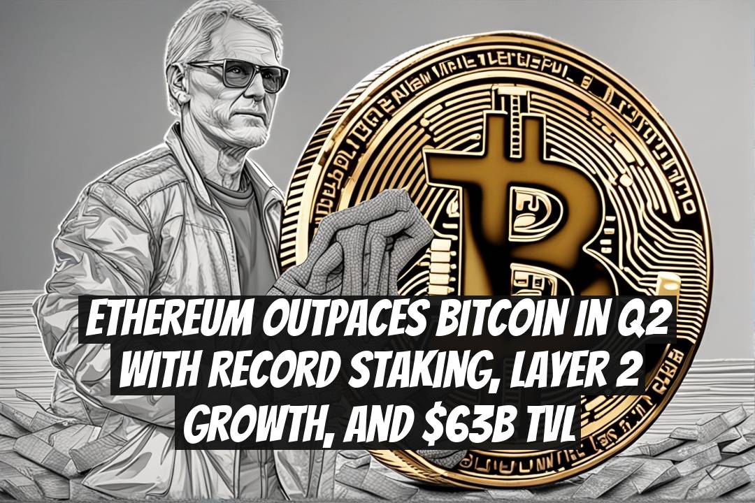Ethereum outpaces Bitcoin in Q2 with record staking, Layer 2 growth, and $63B TVL