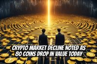Crypto Market Decline Noted as 80 Coins Drop in Value Today