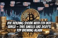 BTC holding $108K with ETH DeFi surge — this smells like 2021’s top brewing again
