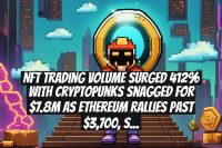 NFT trading volume surged 412% with CryptoPunks snagged for $7.8M as Ethereum rallies past $3,700, Solana heats up NFTs and DeFi buzz.