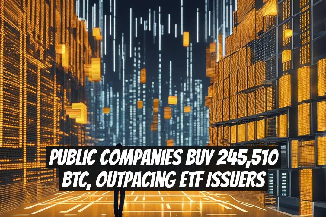 Public Companies Buy 245,510 BTC, Outpacing ETF Issuers