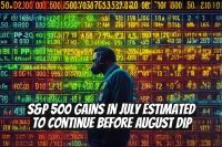 S&P 500 Gains in July Estimated to Continue Before August Dip