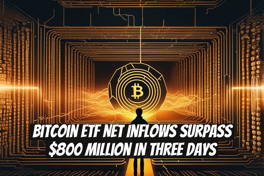 Bitcoin ETF Net Inflows Surpass $800 Million in Three Days