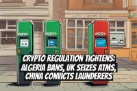 Crypto Regulation Tightens: Algeria Bans, UK Seizes ATMs, China Convicts Launderers