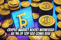 Crypto Market Boost Witnessed as 95 of Top 100 Coins Rise