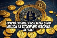 Crypto Liquidations Exceed $500 Million as Bitcoin and Altcoins Retrace