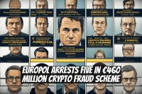 Europol Arrests Five in €460 Million Crypto Fraud Scheme