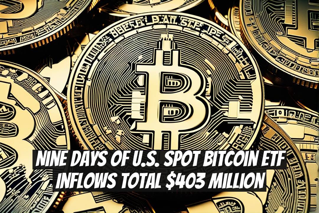 Nine Days of U.S. Spot Bitcoin ETF Inflows Total $403 Million