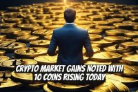 Crypto Market Gains Noted with 10 Coins Rising Today