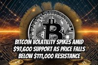 Bitcoin Volatility Spikes Amid $97,600 Support as Price Falls Below $111,000 Resistance