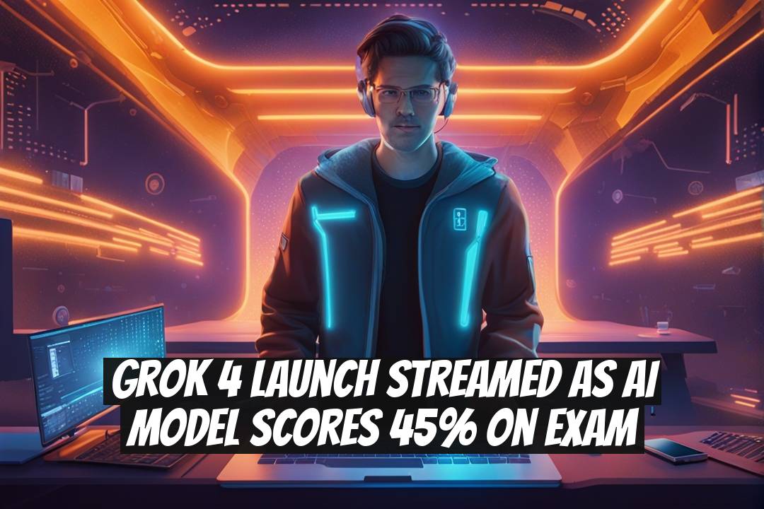 Grok 4 Launch Streamed as AI Model Scores 45% on Exam