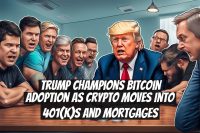 Trump Champions Bitcoin Adoption as Crypto Moves Into 401(k)s and Mortgages