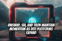 Uniswap, SUI, and TRON Maintain Momentum as DeFi Platforms Expand