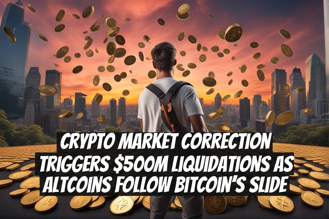 Crypto market correction triggers $500M liquidations as altcoins follow Bitcoin’s slide