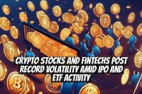 Crypto Stocks and Fintechs Post Record Volatility Amid IPO and ETF Activity