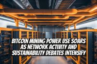 Bitcoin mining power use soars as network activity and sustainability debates intensify