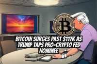 Bitcoin Surges Past $117K as Trump Taps Pro-Crypto Fed Nominee