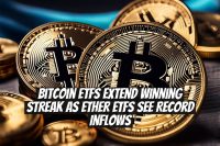 Bitcoin ETFs Extend Winning Streak as Ether ETFs See Record Inflows