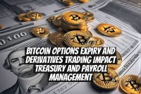 Bitcoin options expiry and derivatives trading impact treasury and payroll management