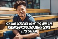 Solana achieves 100K TPS, but app revenue drops and meme coins lose steam