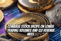 Coinbase Stock Drops on Lower Trading Volumes and Q2 Revenue Miss