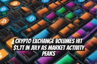 Crypto Exchange Volumes Hit $1.7T in July as Market Activity Peaks
