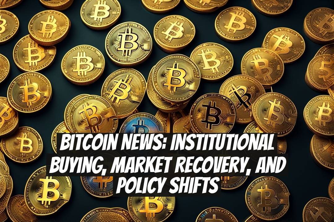 Bitcoin News: Institutional Buying, Market Recovery, and Policy Shifts