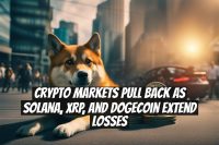 Crypto Markets Pull Back as Solana, XRP, and Dogecoin Extend Losses
