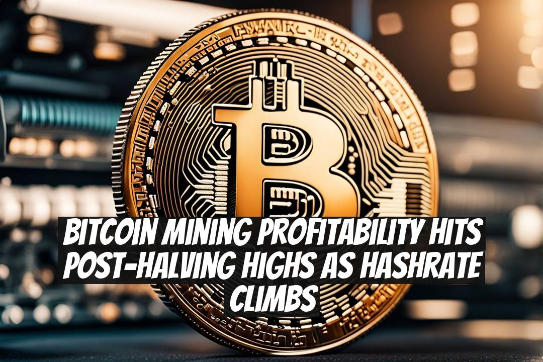 Bitcoin Mining Profitability Hits Post-Halving Highs as Hashrate Climbs