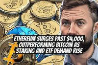 Ethereum Surges Past $4,000, Outperforming Bitcoin as Staking and ETF Demand Rise