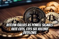 Bitcoin rallies as Powell signals rate cuts, ETFs see record outflows