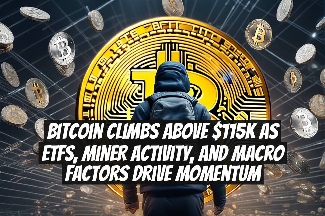 Bitcoin Climbs Above $115K as ETFs, Miner Activity, and Macro Factors Drive Momentum