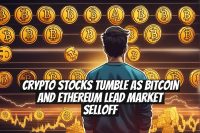 Crypto Stocks Tumble as Bitcoin and Ethereum Lead Market Selloff