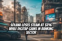 Solana loses steam at $216 while DigiTap gains in banking sector