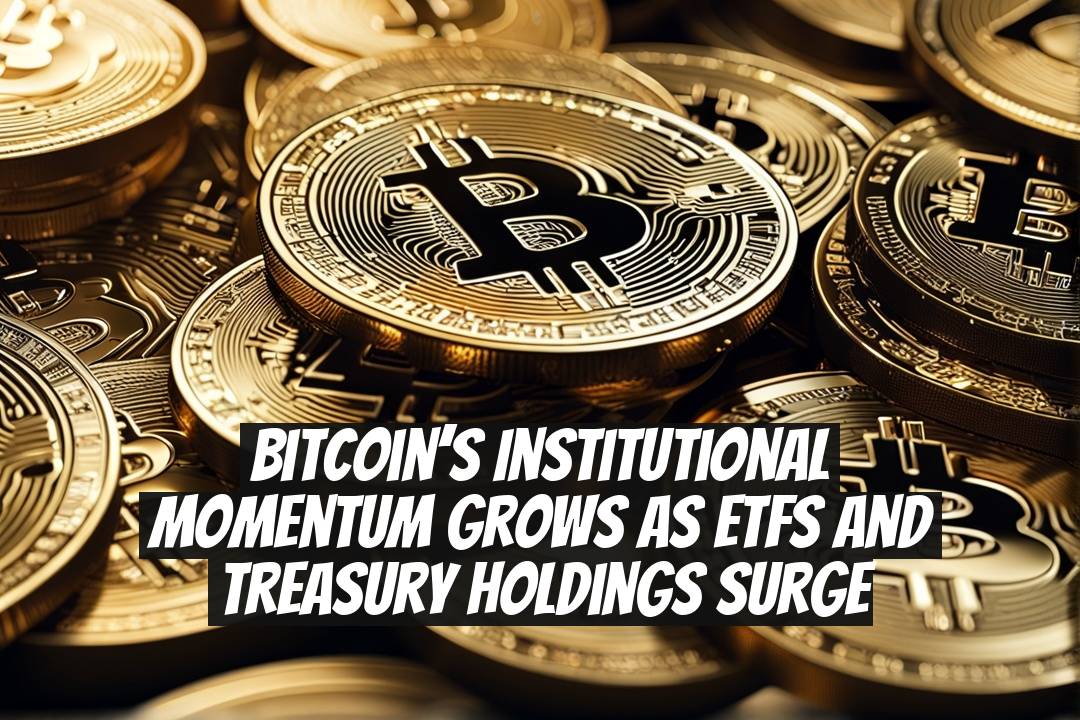 Bitcoin’s Institutional Momentum Grows as ETFs and Treasury Holdings Surge