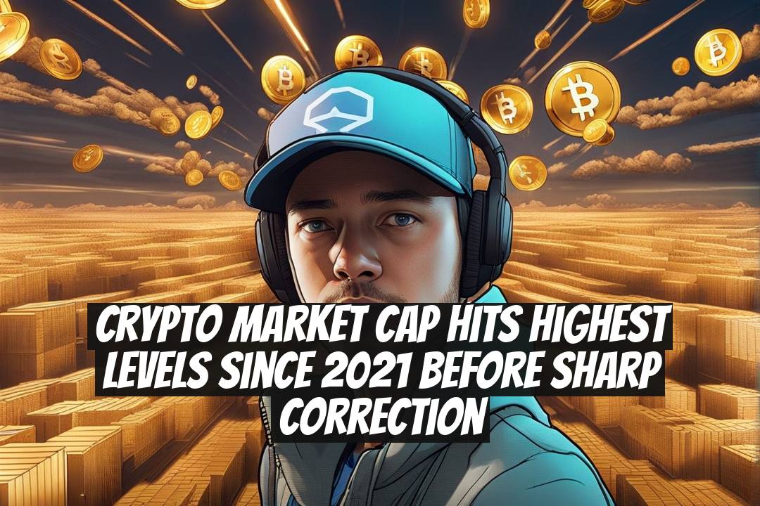 Crypto market cap hits highest levels since 2021 before sharp correction
