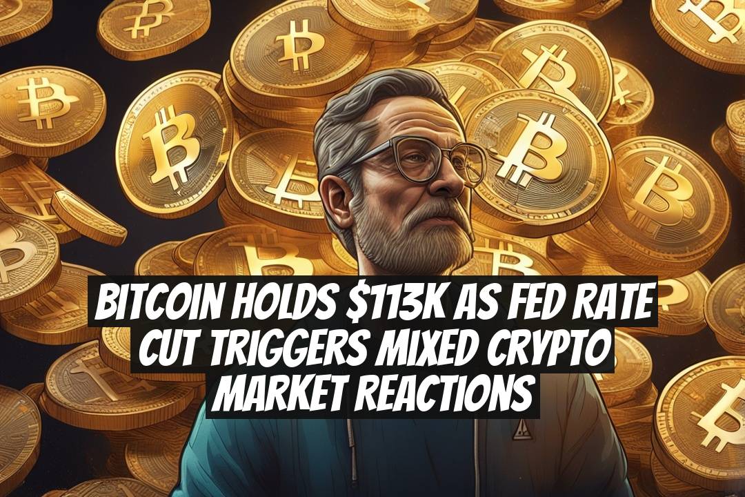 Bitcoin holds $113K as Fed rate cut triggers mixed crypto market reactions