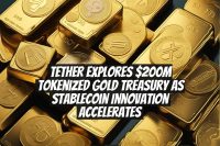 Tether explores $200M tokenized gold treasury as stablecoin innovation accelerates