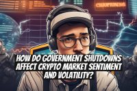 How do government shutdowns affect crypto market sentiment and volatility?