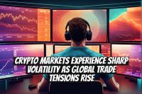 Crypto markets experience sharp volatility as global trade tensions rise