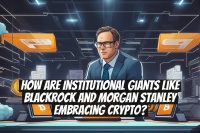How are institutional giants like BlackRock and Morgan Stanley embracing crypto?