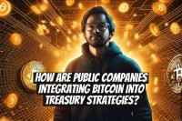 How are public companies integrating Bitcoin into treasury strategies?