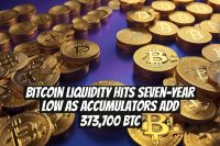Bitcoin Liquidity Hits Seven-Year Low as Accumulators Add 373,700 BTC