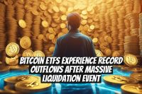 Bitcoin ETFs experience record outflows after massive liquidation event