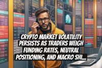 Crypto market volatility persists as traders weigh funding rates, neutral positioning, and macro shifts