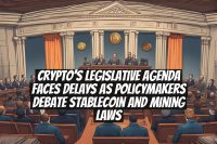 Crypto’s legislative agenda faces delays as policymakers debate stablecoin and mining laws
