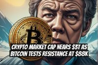 Crypto market cap nears $3T as Bitcoin tests resistance at $88K