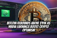 Bitcoin rebounds above $91K as Nvidia earnings boost crypto optimism