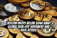Bitcoin Drops Below $84K Amid Global Risk-Off Sentiment and Rate Jitters