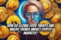 How do global food tariffs and macro trends impact crypto markets?